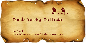 Muránszky Melinda névjegykártya